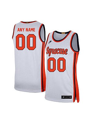 Custom Syracuse Orange Jersey College Basketball Name and Number Elite White