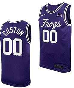 Custom TCU Horned Frogs Jersey College Basketball Purple