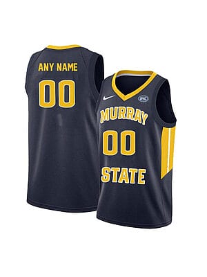 Custom Murray State Racers Jersey College Basketball Name and Number Elite Navy