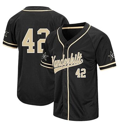 Christian Little Jersey #42 Vanderbilt Commodores Baseball NCAA College Black Alumni