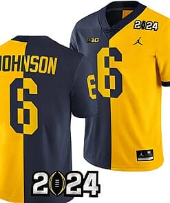 Cornelius Johnson Jersey #6 Michigan Wolverines 2024 Football National Championship Playoff Mazie