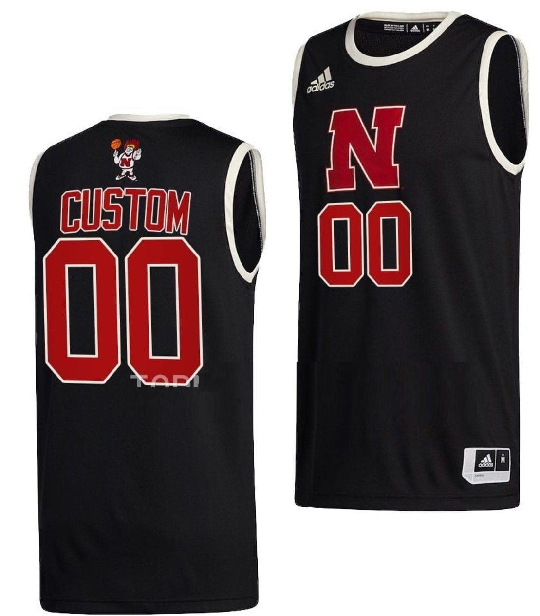 Custom Nebraska Cornhuskers Jersey College Basketball Black