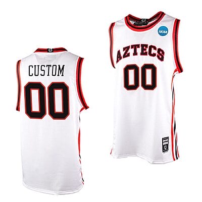 Custom San Diego State Aztecs Jersey Name and Number College Basketball March Madness White Throwback