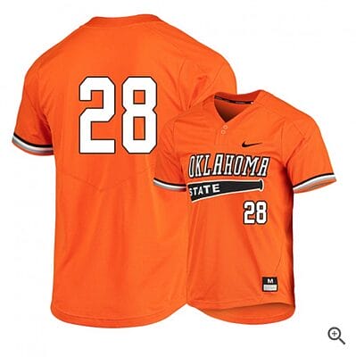 Caeden Trenkle Jersey #28 Oklahoma State Cowboys Baseball NCAA College Orange Elite Alumni