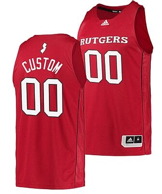 Custom Rutgers Scarlet Knights Jersey Name and Number College Basketball Scarlet