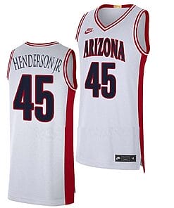 Cedric Henderson Jr Jersey #45 Arizona Wildcats College Basketball Maui Invitational Champs White