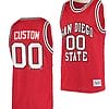 Custom San Diego State Aztecs Jersey Name and Number College Basketball Red Retro