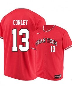 Cal Conley Jersey #13 Texas Tech Red Raiders Baseball NCAA College Red Alumni