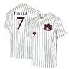 Cole Foster Jersey #7 Auburn Tigers Baseball Under Armour NCAA College White Stripe Alumni