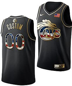 Custom Virginia Cavaliers Jersey Name and Number College Basketball Stars and Stripes Golden Limited Edition Black