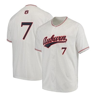 Cole Foster Jersey #7 Auburn Tigers Baseball Under Armour NCAA College White Alumni