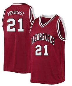 Cade Arbogast Jersey #21 Arkansas Razorbacks College Basketball Red