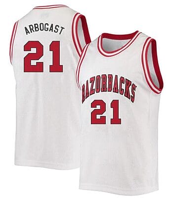 Cade Arbogast Jersey #21 Arkansas Razorbacks College Basketball White 2