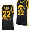 Caitlin Clark Jersey #22 Iowa Hawkeyes College Basketball Equality Black