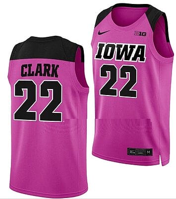 Caitlin Clark Jersey #22 Iowa Hawkeyes College Basketball Pink