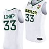 Caleb Lohner Anthracite Jersey #33 Baylor Bears College Basketball White