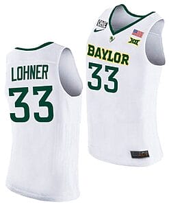 Caleb Lohner Anthracite Jersey #33 Baylor Bears College Basketball White