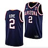 Caleb Love Jersey #2 Arizona Wildcats College Basketball Navy
