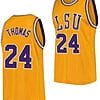 Cameron Thomas Jersey #24 LSU Tigers College Basketball Gold Replica