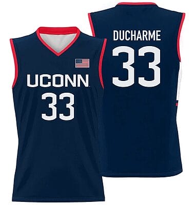 Caroline Ducharme Jersey UConn Huskies College Basketball Navy #33