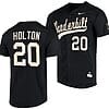 Carter Holton Jersey #20 Vanderbilt Commodores College Baseball Replica Black