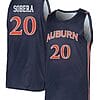 Carter Sobera Jersey #20 Auburn Tigers College Basketball Navy