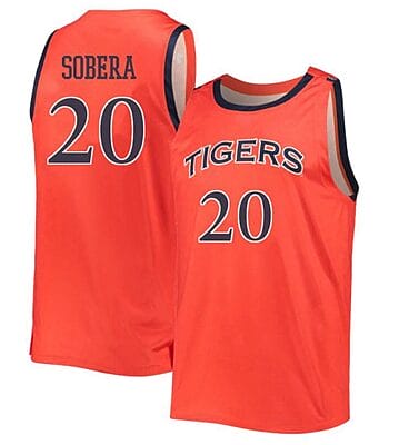 Carter Sobera Jersey #20 Auburn Tigers College Basketball Orange