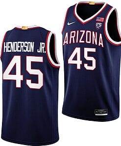 Cedric Henderson Jr Jersey #45 Arizona Wildcats College Basketball Navy