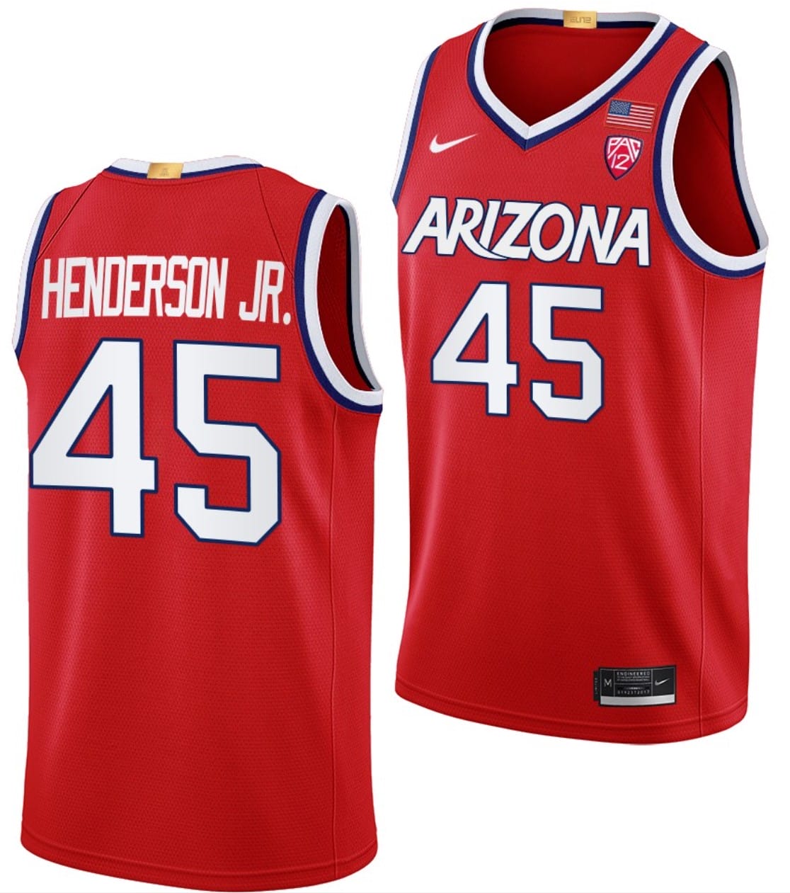 Cedric Henderson Jr Jersey #45 Arizona Wildcats College Basketball Red