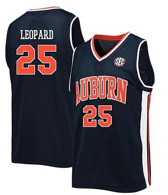 Chandler Leopard Jersey #25 Auburn Tigers College Basketball Navy