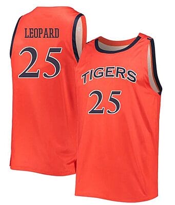 Chandler Leopard Jersey #25 Auburn Tigers College Basketball Orange