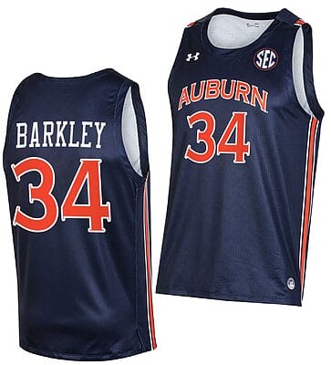 Charles Barkley Jersey #34 Auburn Tigers College Basketball Navy