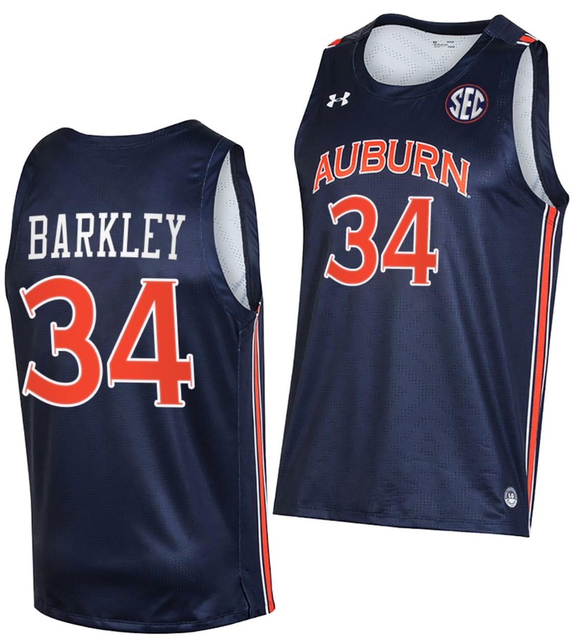 Charles Barkley Jersey #34 Auburn Tigers College Basketball Navy