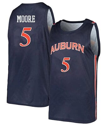 Chris Moore Jersey #5 Auburn Tigers College Basketball Navy