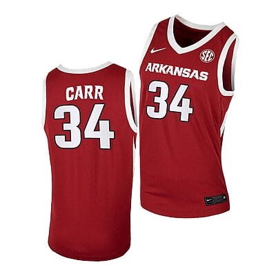 Chrissy Carr Jersey #34 Arkansas Razorbacks College Basketball NCAA eligibility Jersey 2023 WNBA Draft Red