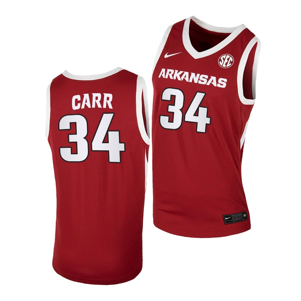 Chrissy Carr Jersey #34 Arkansas Razorbacks College Basketball NCAA eligibility Jersey 2023 WNBA Draft Red