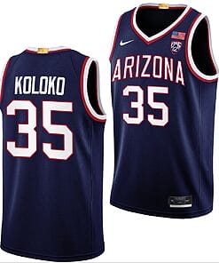 Christian Koloko Jersey #35 Arizona Wildcats College Basketball Limited Green