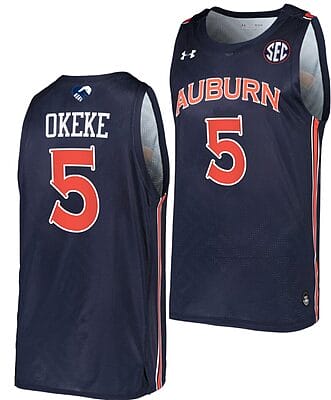 Chuma Okeke Jersey #5 Auburn Tigers College Basketball Navy