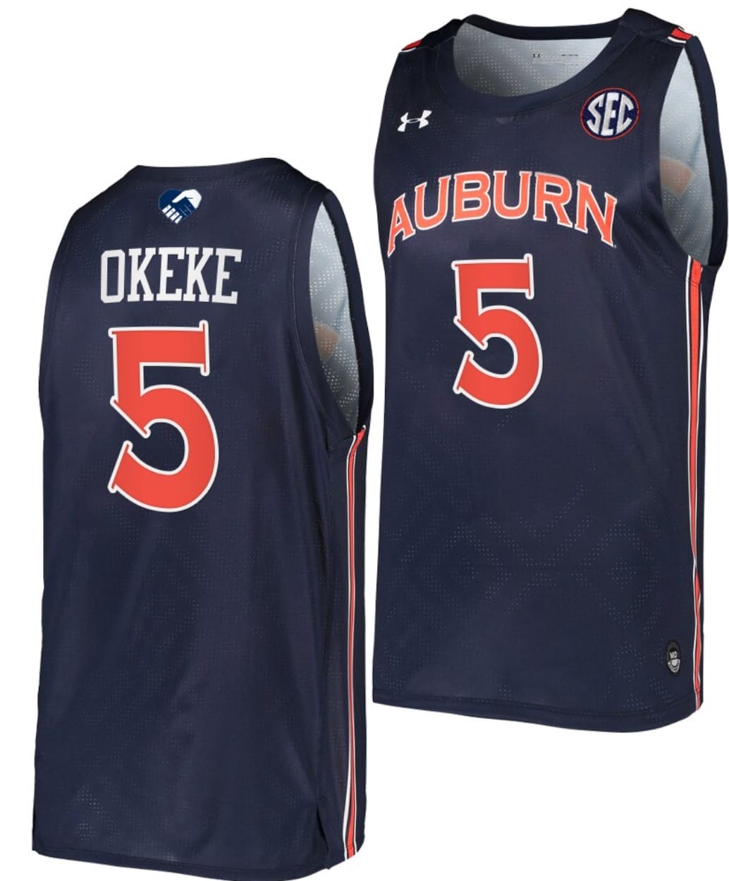 Chuma Okeke Jersey #5 Auburn Tigers College Basketball Navy