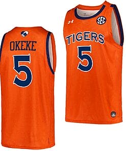Chuma Okeke Jersey #5 Auburn Tigers College Basketball Orange