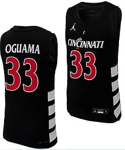 Cincinnati Bearcats Ody Oguama Jersey #33 Black Basketball Unisex Replica