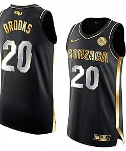 Colby Brooks Jersey #20 Gonzaga Bulldogs College Basketball Black