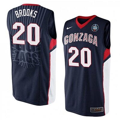Colby Brooks Jersey #20 Gonzaga Bulldogs College Basketball Navy