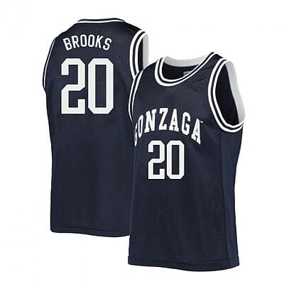 Colby Brooks Jersey #20 Gonzaga Bulldogs College Basketball Navy