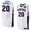 Colby Brooks Jersey #20 Gonzaga Bulldogs College Basketball White