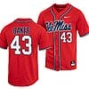 Cole Baker Jersey #43 Ole Miss Rebels College Baseball Red