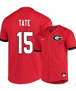 Cole Tate Jersey #15 Georgia Bulldogs Baseball NCAA College Red Elite Alumni