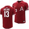Connor Noland Jersey #13 Arkansas Razorbacks College Baseball Cardinal