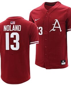 Connor Noland Jersey #13 Arkansas Razorbacks College Baseball Cardinal