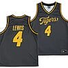 Curt Lewis Jersey #4 Missouri Tigers Anthracite Alternate Script College Basketball